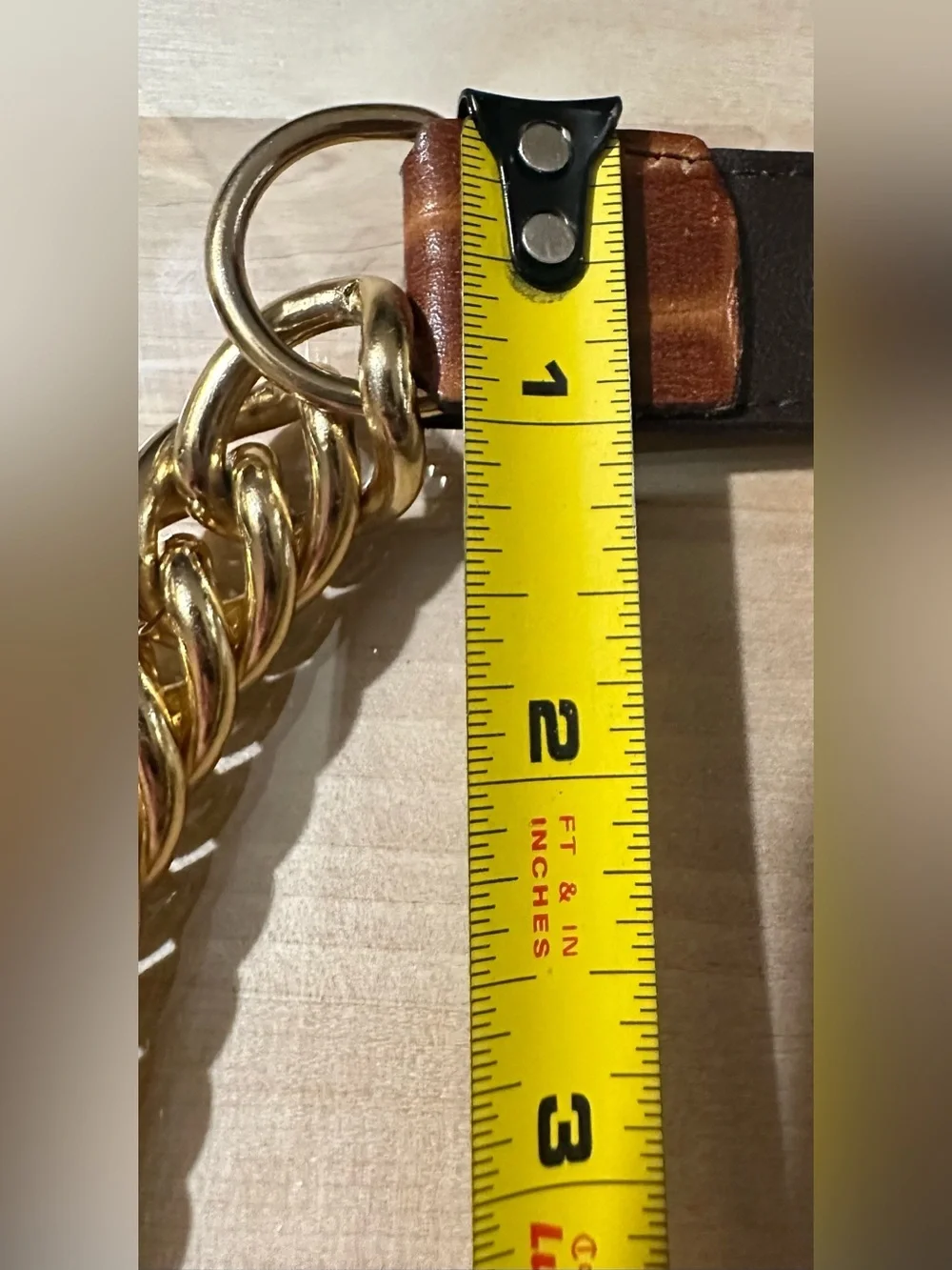 Axcess Genuine Leather Chain Link Belt Size Small S Made Italy Alligator Print